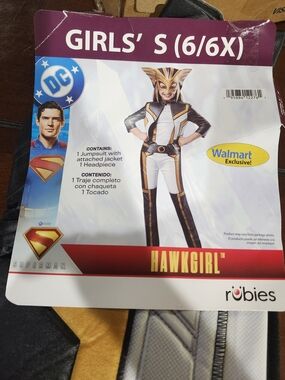 Robies Girls' Hawkgirl Costume - White, Black & Gold